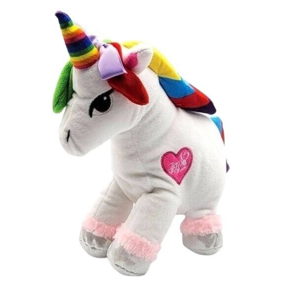 2/$15 Nickelodean JoJo Siwa Unicorn Plush Rainbow 12" Silver Metallic Hooves - Picture 1 of 9